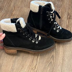 Blondo waterproof suede and faux shearling boots
